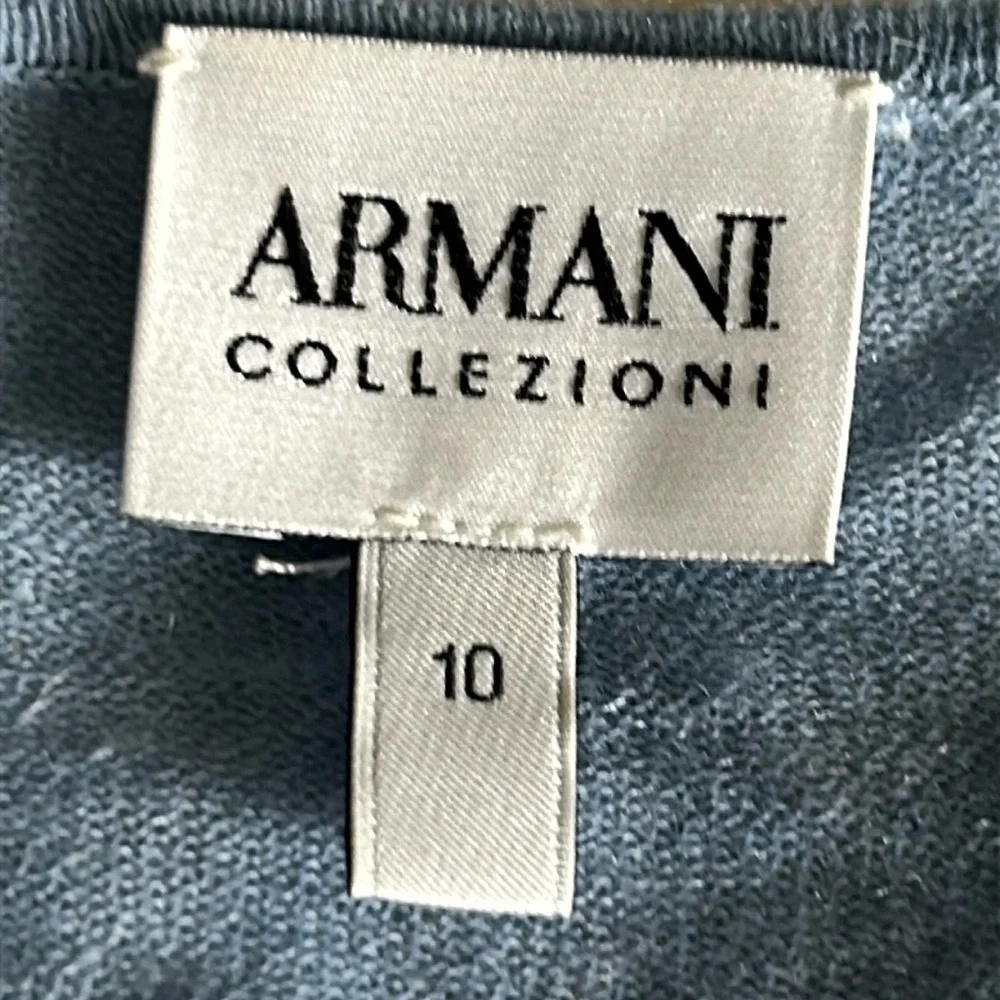 Armani Collezioni Light Blue Cashmere Sweater Set Size 10 - Picture 5 of 13
